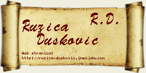 Ružica Dušković vizit kartica